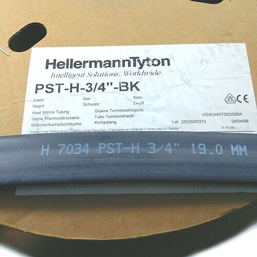 [4pcs] PST-H-3/4-BK Insulation Sleeve,19 to 5mm, 600V TUBE