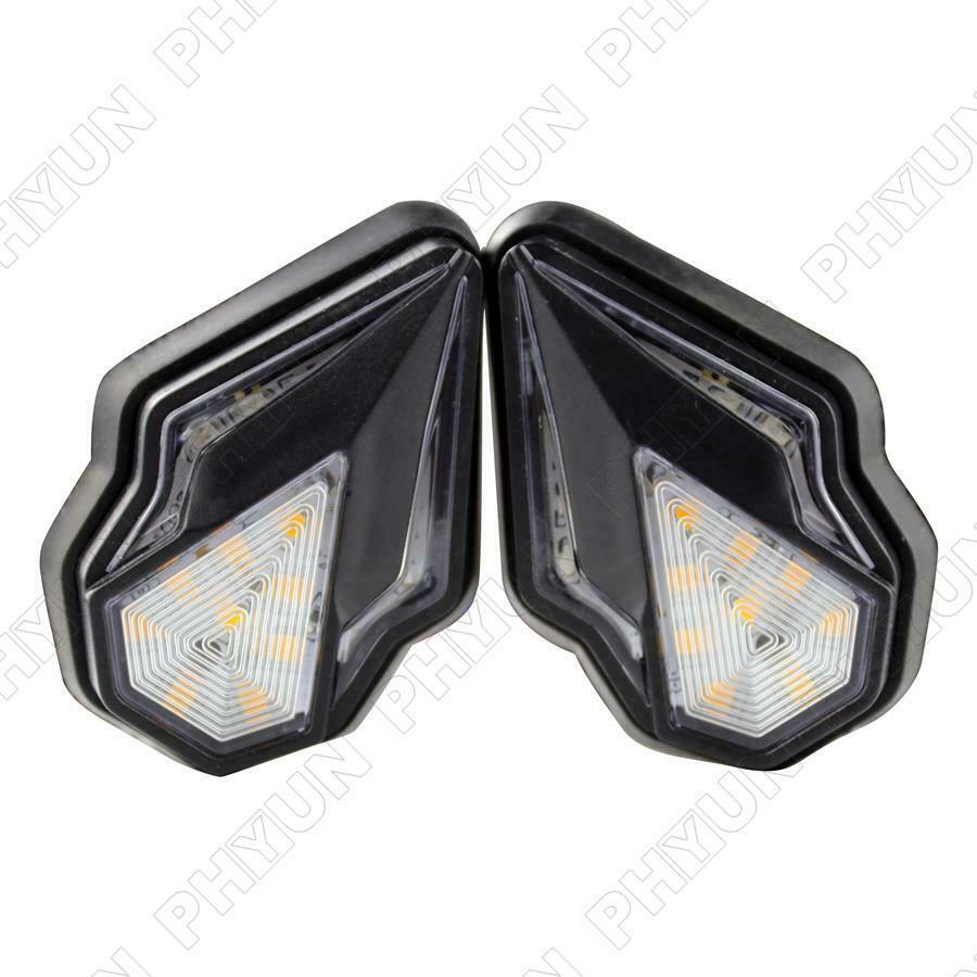 2x Motorcycle LED Turn Signal Indicator Amber Blinker Blue Daytime Running Light