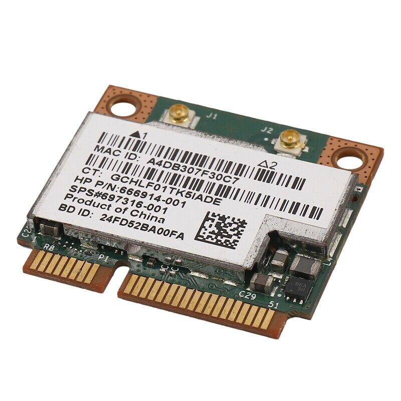 Dual Band 2.4+5G 300M 802.11A/B/G/N Wifi Bluetooth 4.0 Wireless Half Mini Pci-I5