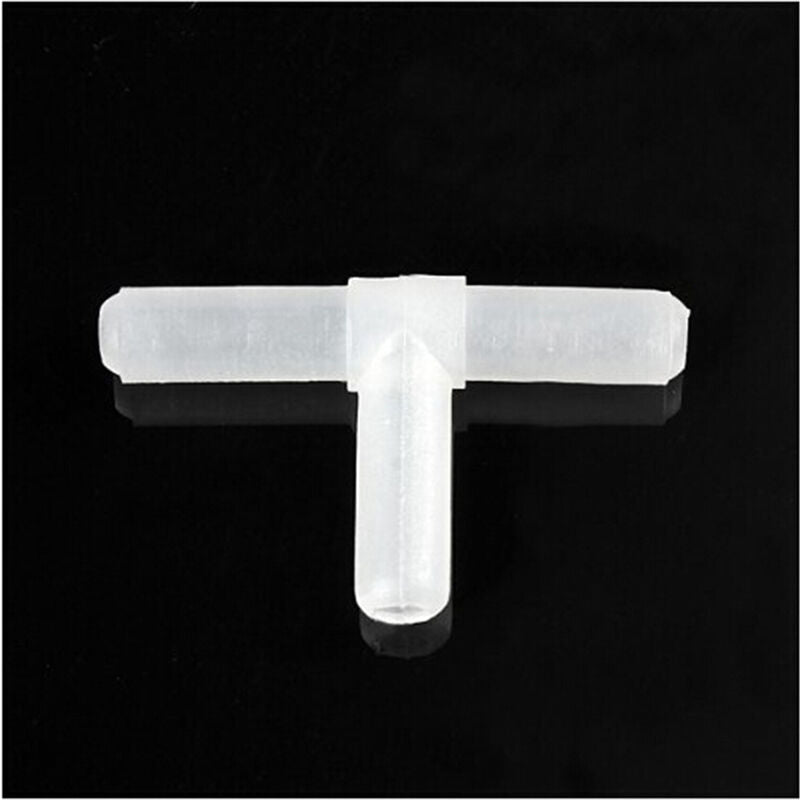 10x Plastic Tee's/"T"3-Way Aquariums Air Pumps Line Tubing Joints Connect.l8