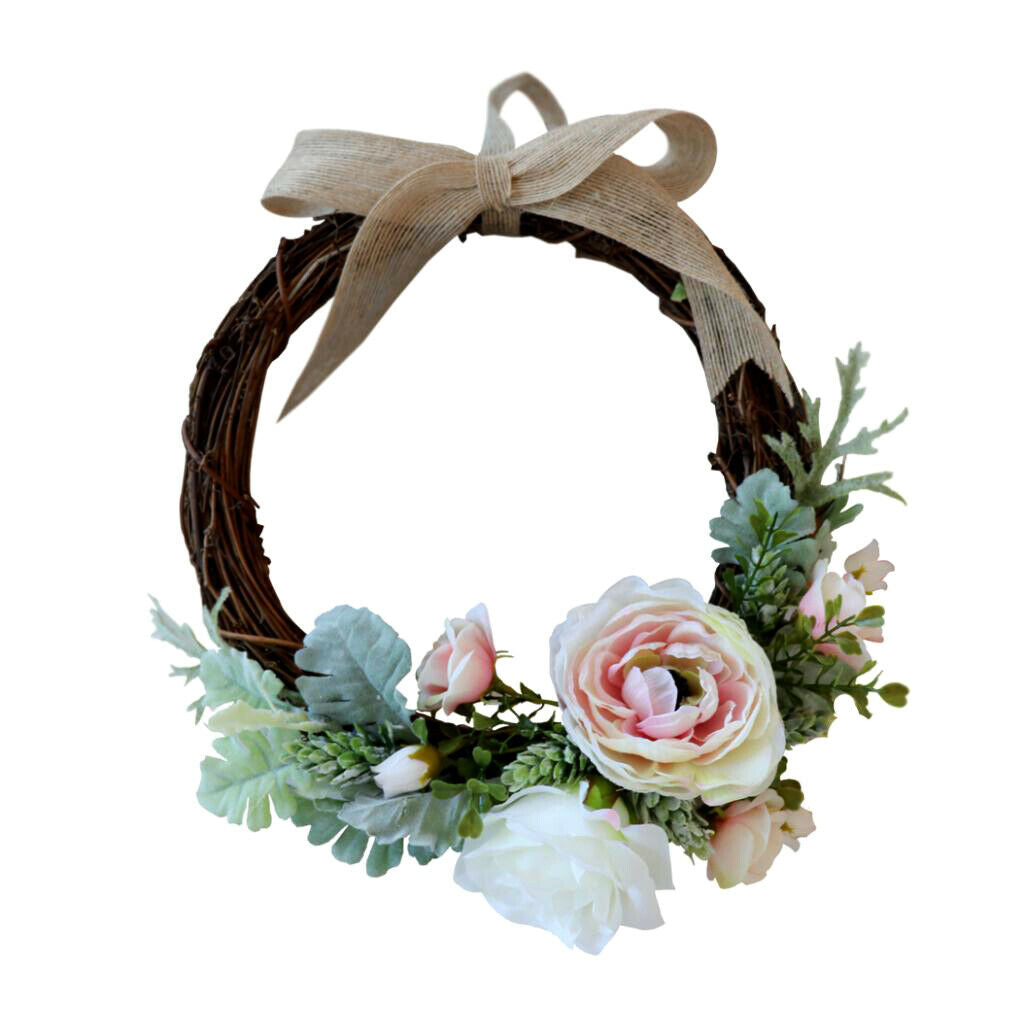 Romantic Wedding Floral Wreath Deco Wreath Door Wreath With Rattan And Roses