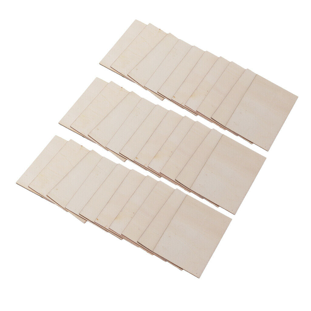 30 Pieces Rectangle Wood Sign Plaque Crafts wooden pieces