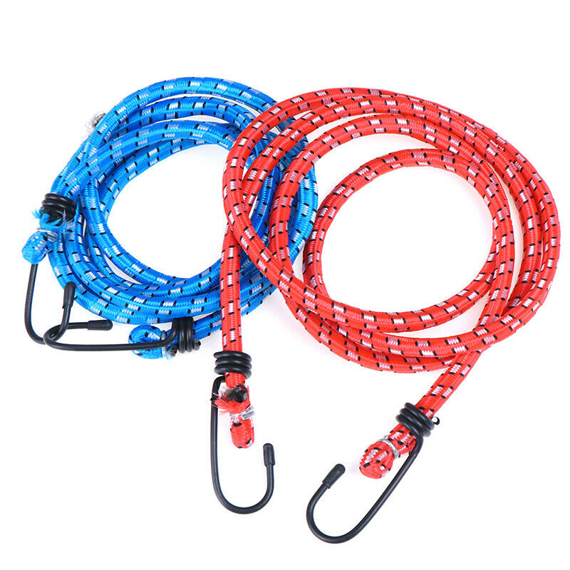 1.5m Bungee Cord Strap Heavy Tarp Stretch ElasticTie Down Hooks Bicycle .l8
