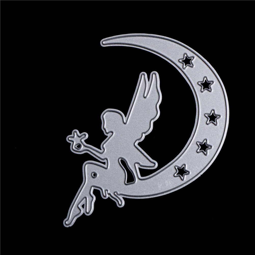 1pc moon Fairy Girl Scrapbook DIY album Card Metal Die Cut Stencil craft.l8