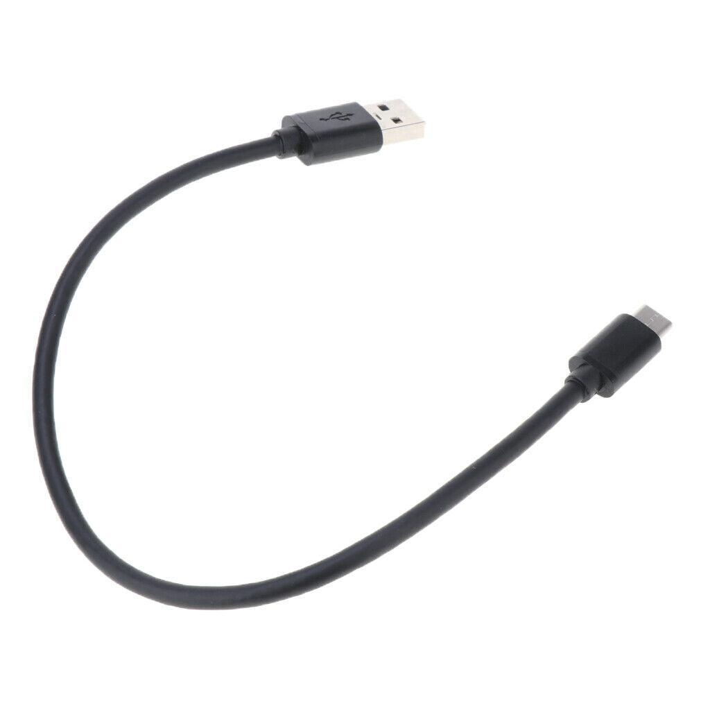 Portable Practical 30cm Type-C to USB 3.0 Charging/Data Sync Cable Black