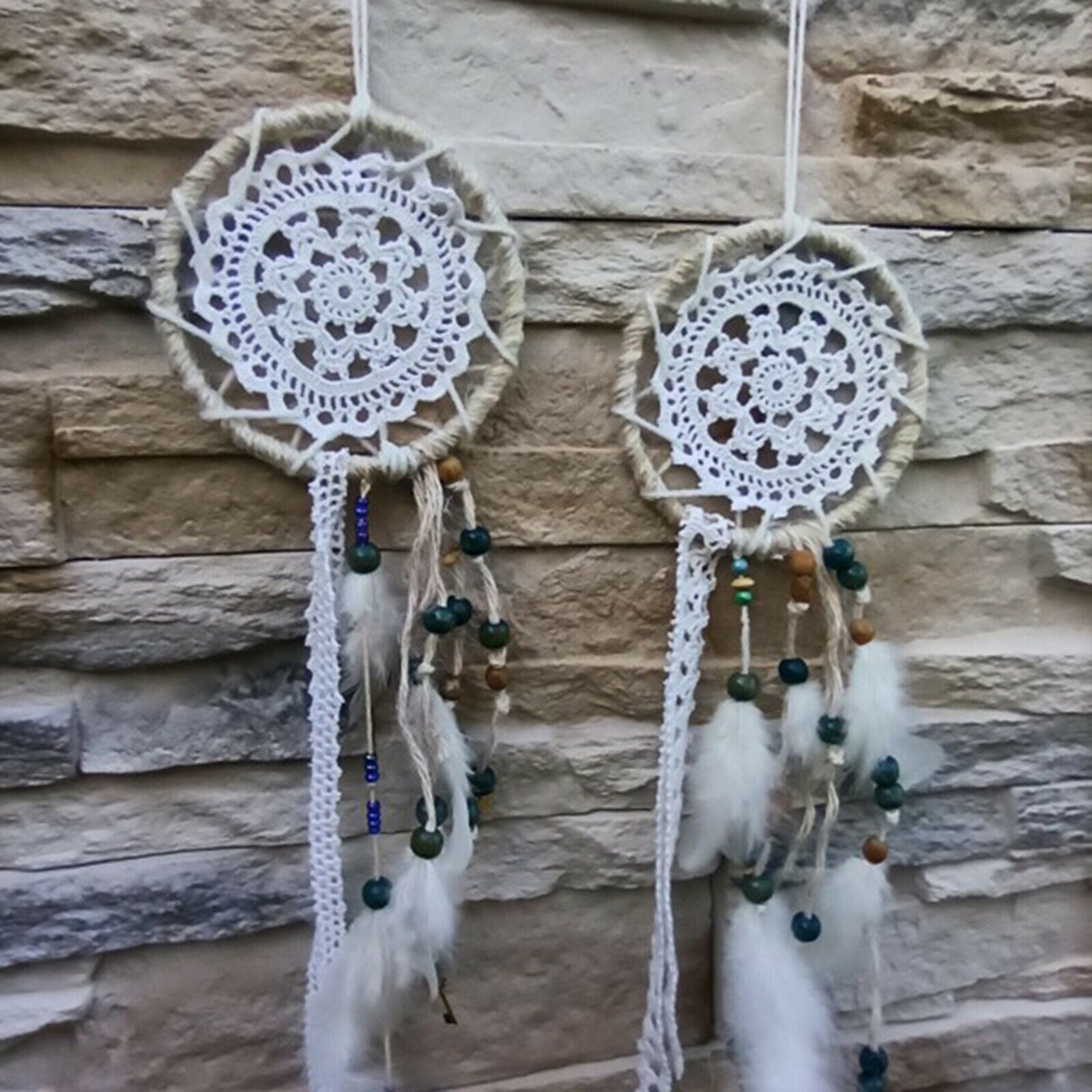 2x Wooden Embroidery Hoops Macrame Ring DIY Dream Catcher Wedding Home Party