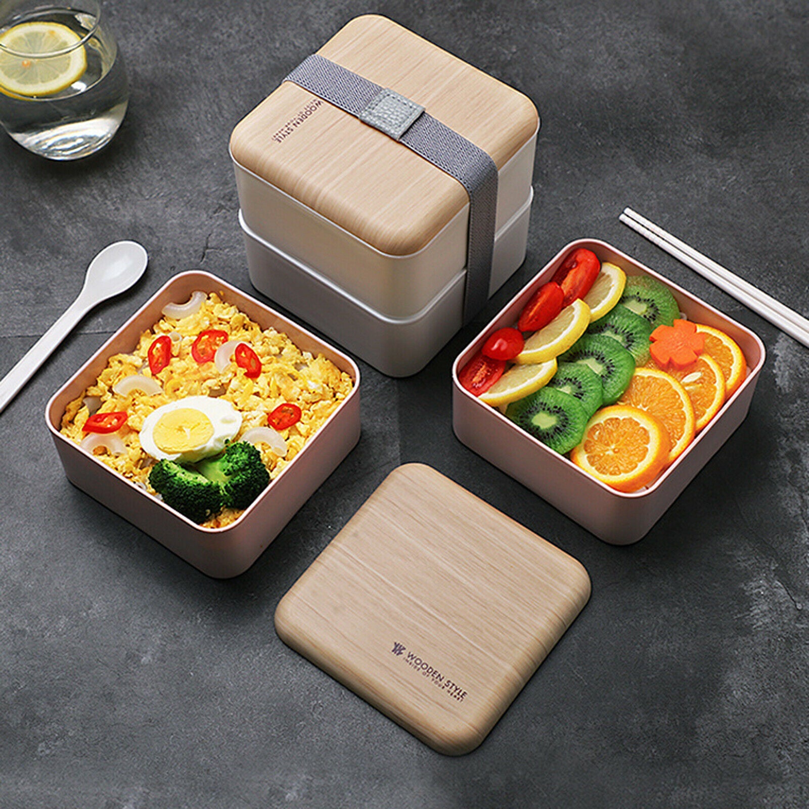 Lunch Box Flatware Included Meal Prep Containers for Office Worker Kids