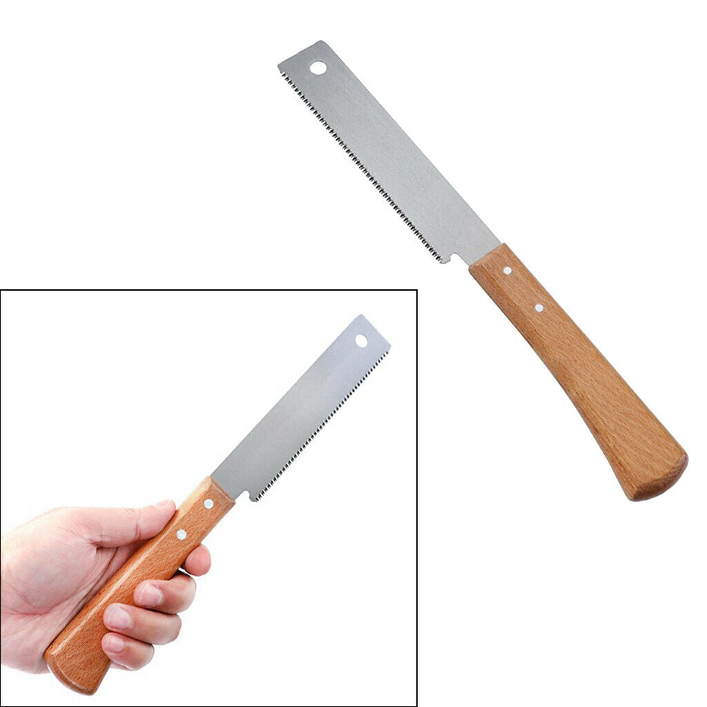 300mm Hand Saws 2 Sided Flush Cut SK5 Tenon w/ Wooden Handle for Woodworking