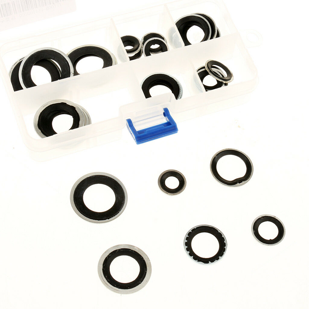 30 Pieces AC Compressor Shaft Seal Gasket 6-Type for Buick Sail Excelle