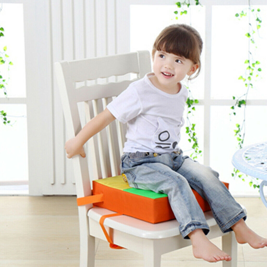 Oxford Cloth Kids Dining Chair Booster Cushion Baby Children Seats Colorful