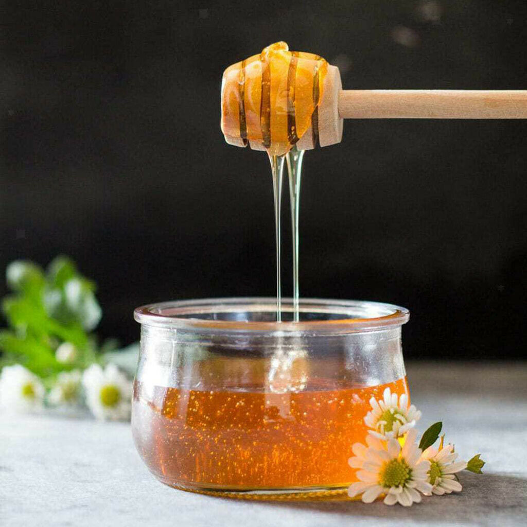 24 pack Wooden Mini Honey Dipper Sticks for Dispense Drizzle Honey Drizzling