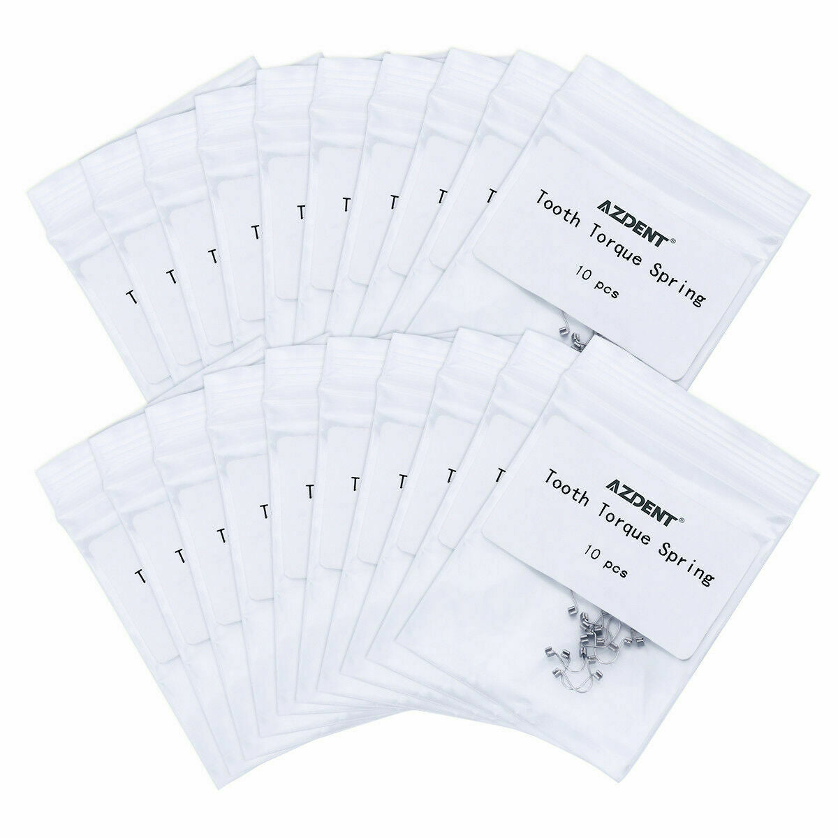 50X Dental Orthodontic Single Anterior Teeth Torque Spring Rectangular 10pcs/Bag