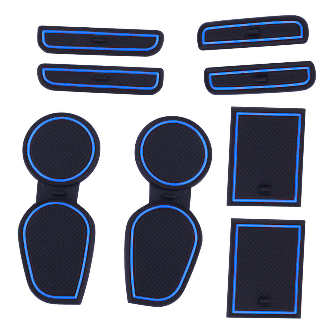 Kit Console Door Gate Slot Mats fit for Isuzu D-Max 12-19 Rubber Cup Holder Pad