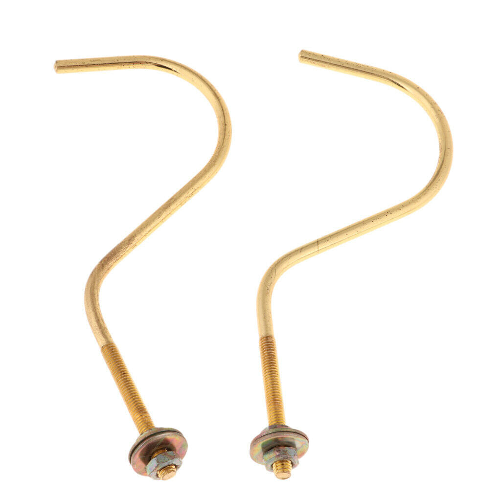 1 Pair Brass Billiards Snooker Pool Table Edge Hook Cue Racks Sticks Holder