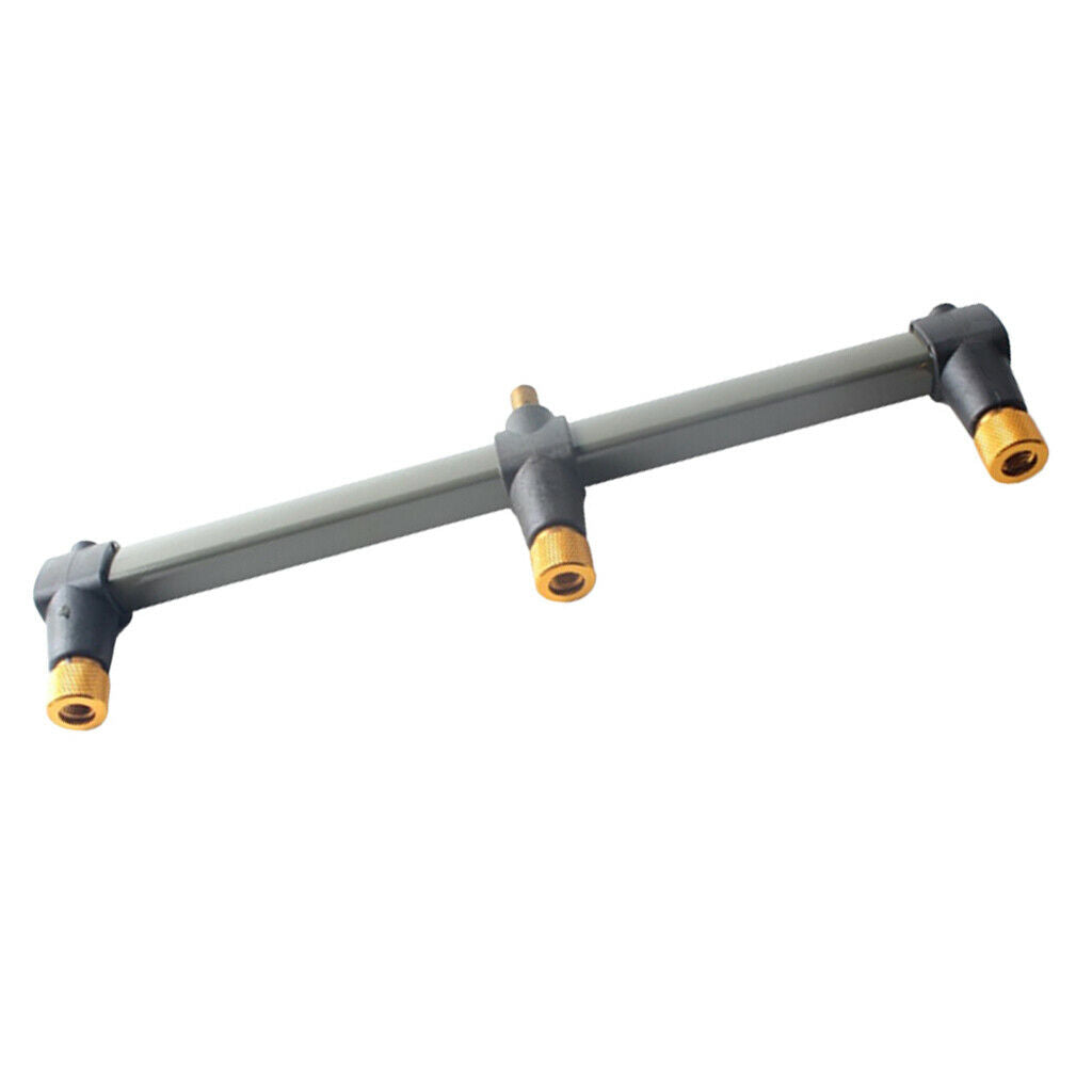 Steel Fishing 3Rods Buzz Bar Rod Holder 11.81inch Standard M3/8 Thread