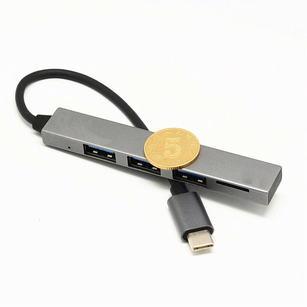 Type C Hub to 3 USB 2.0 Ports with TF Card Reader HUB Adapter USB C Cable