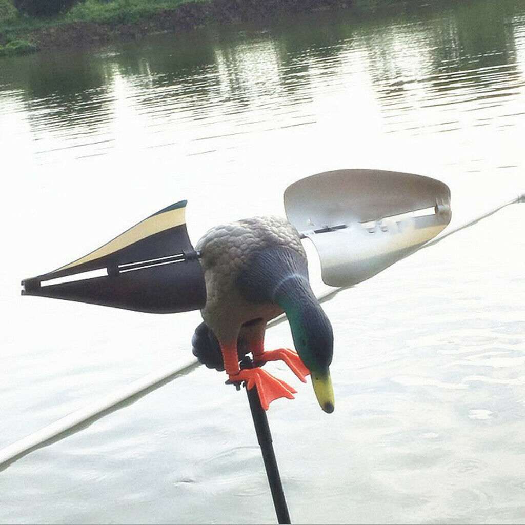 Wind Driven Duck Decoy, Simulation Mallard Drake Hunt Bait for Outdoor Hunting