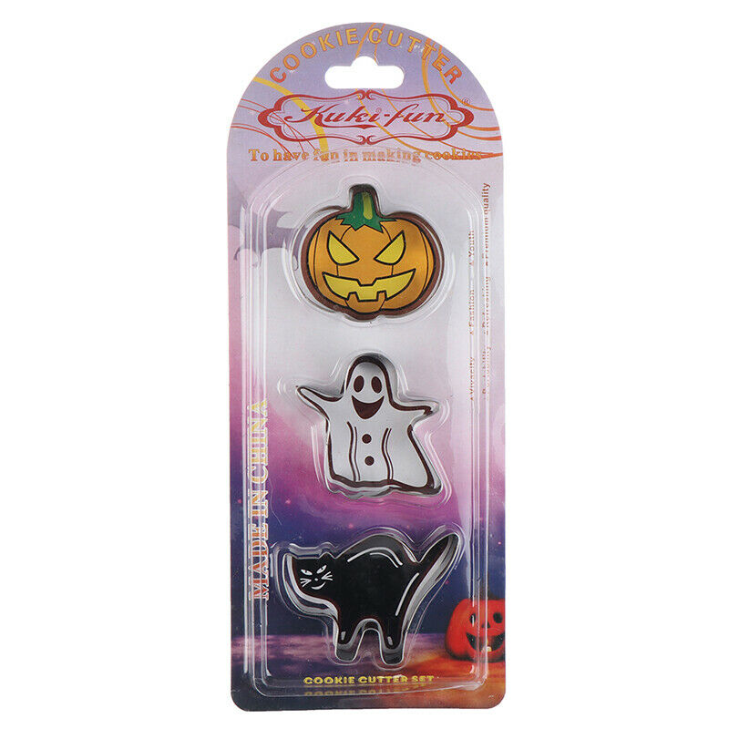 3pcs/set Halloween Cookie Cutter Set Biscuit Mold Party Suppli.l8