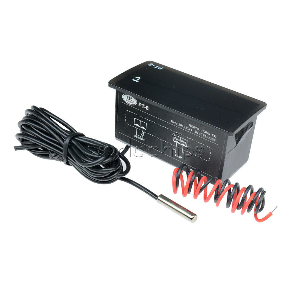 PT-6 220V Thermometer LED Digital Display -50â„ƒ~+110â„ƒ Temperature Meter Aquarium