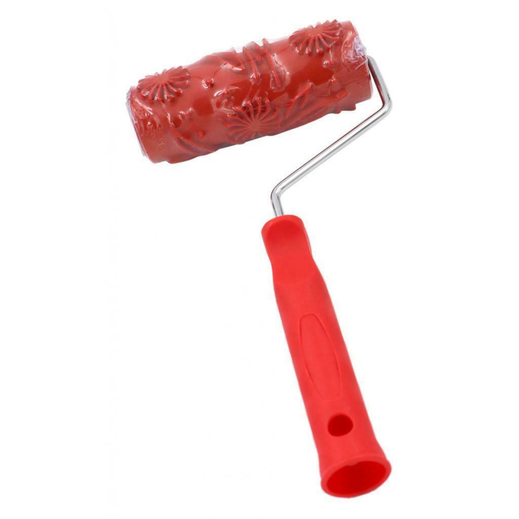 5'' Rubber Flowers Pattern Painting Roller Wall Decoration Brush Tool