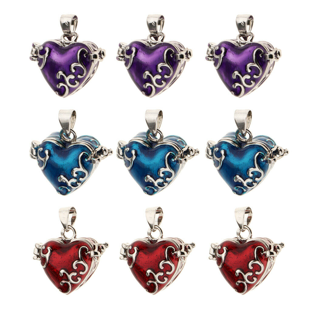 9x Love Heart Pet Urn Pendant Keepsake Ash Holder Memorial Jewelry DIY