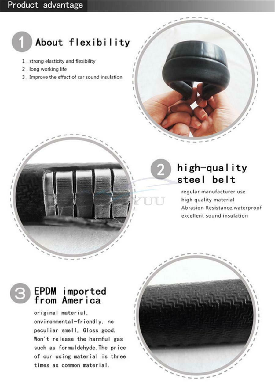 3Meters Car Door Edge Trim Protector Guard Dustproof Rubber Seal Strip Universal