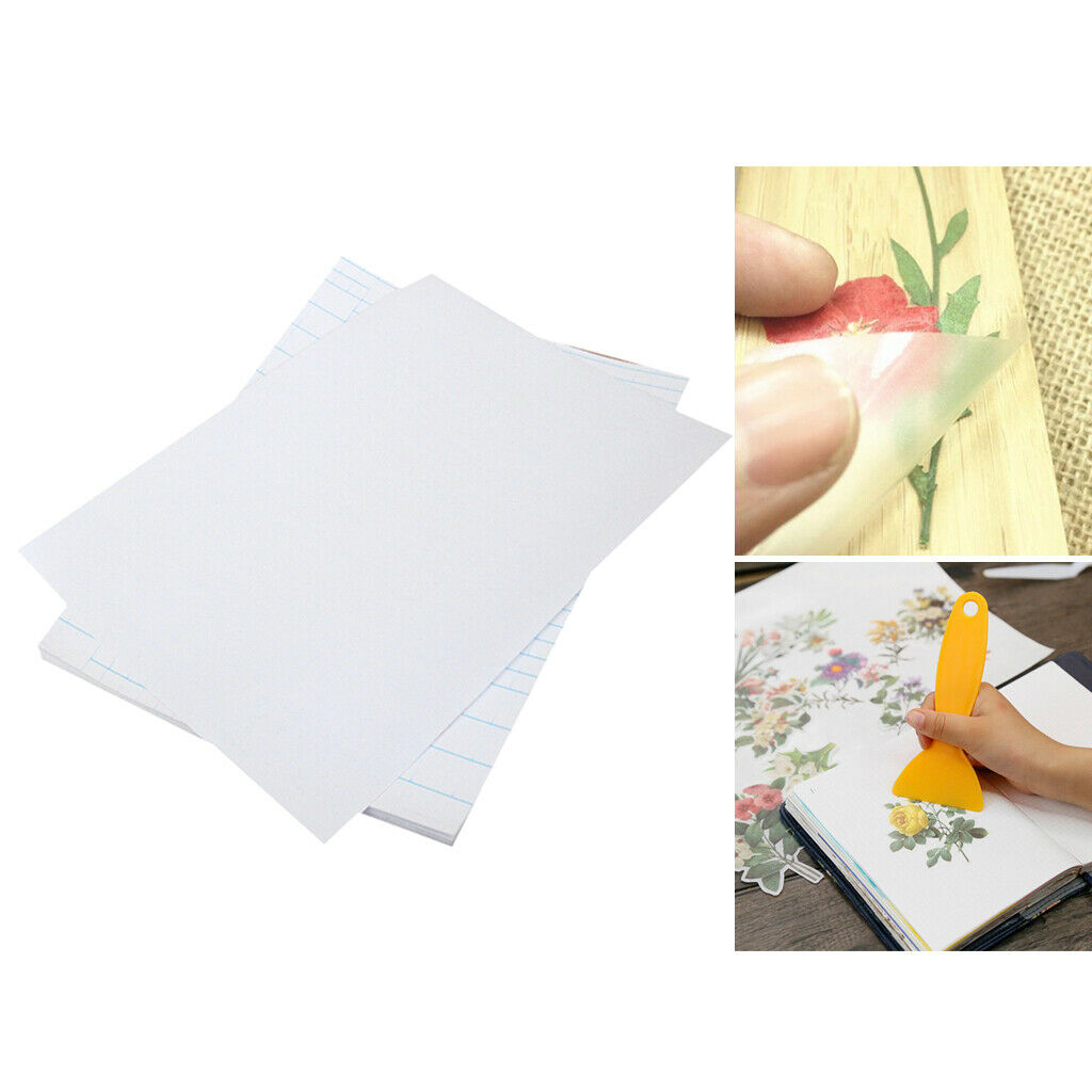 20x Self-Adhesive Cold Laminating Film for Laminator Business Card Dried Flowers