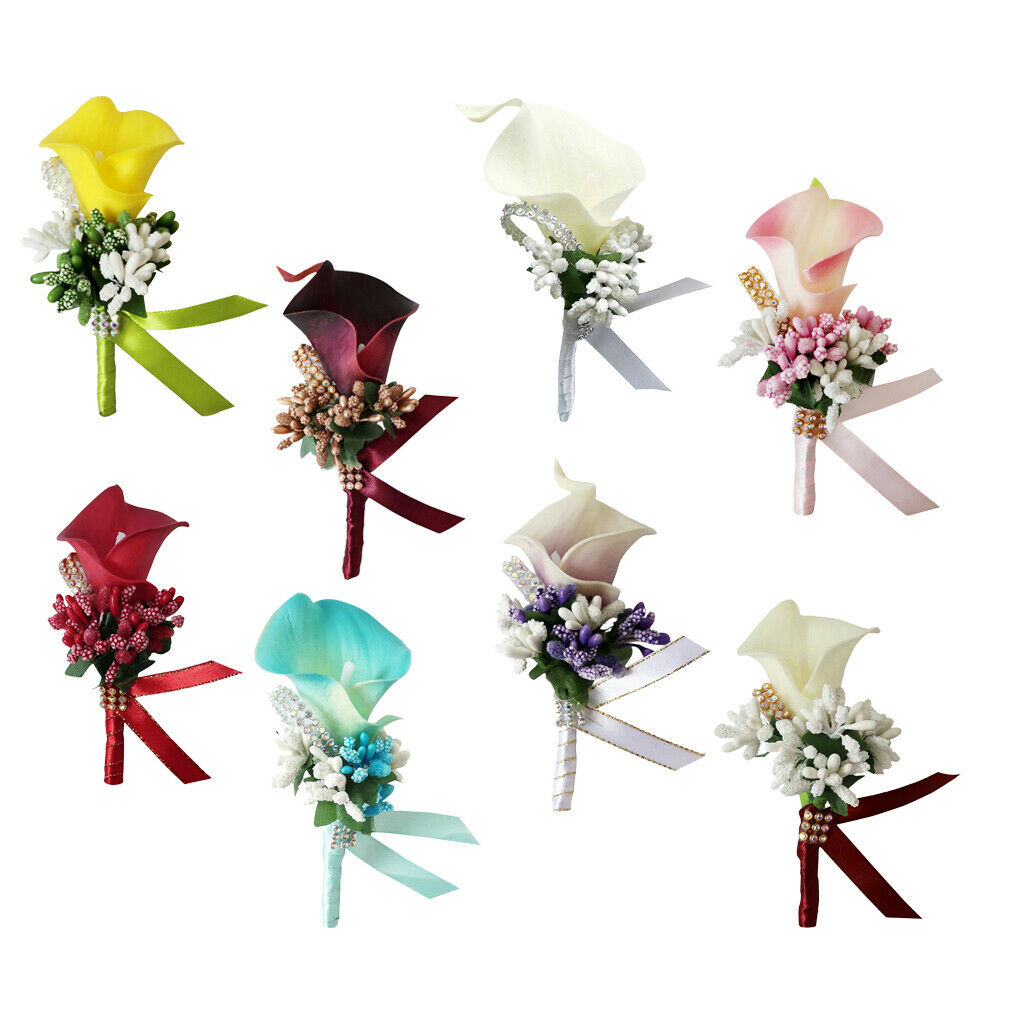 Pack of 2 Wedding Boutonnieres for Groom Bridegroom Groomsman Perfect for