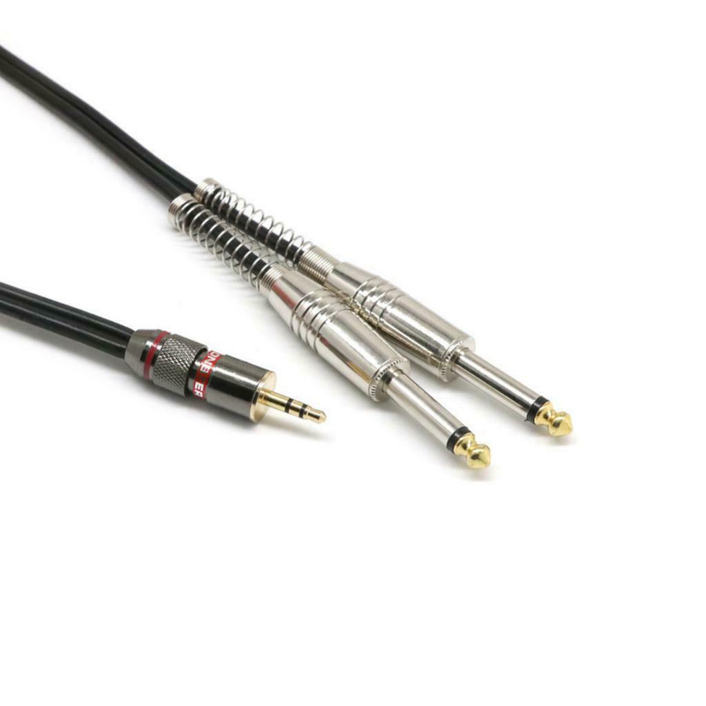 3.5mm to Dual 1/4 Inch Cable, 1/8" TRS to 2 6.35mm TS Mono Y Splitter Male to