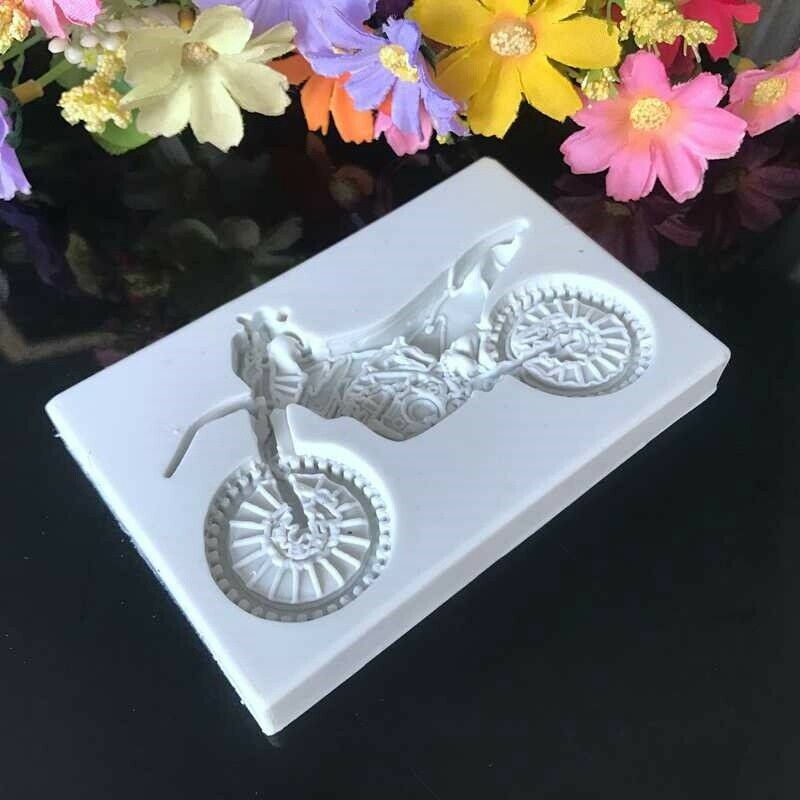 Mould Chocolate Mold Gum Paste Motor Bike Silicone Cake Decorating Sugar topper