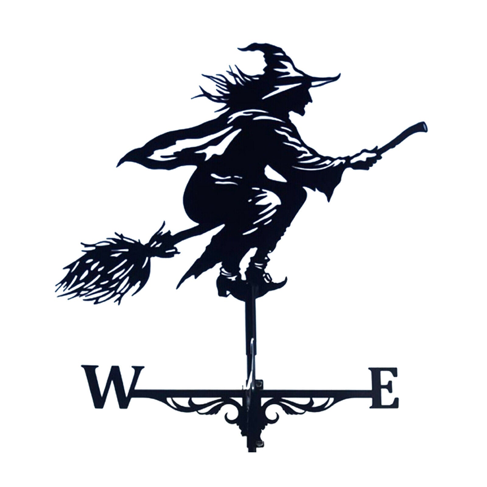 Witch Shape Weathervane Weather Vane Yard Garden Scene Ornament 30inch Tall
