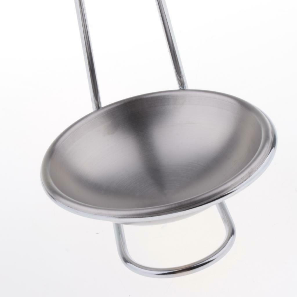 2pcs Kitchen Lid Spoon Rest Stand Stainless Steel Utensils Holder for Table