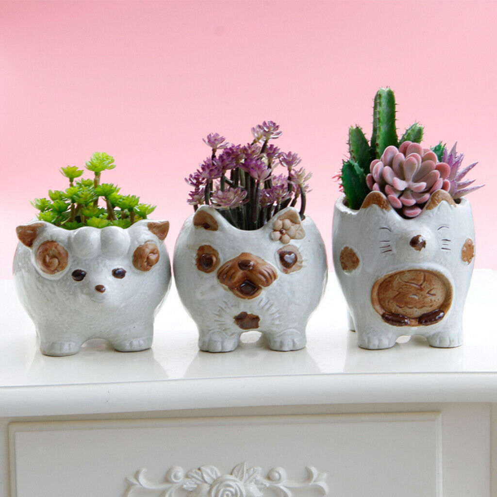 Cute Sheep Style Ceramic Flower Pot Succulent Plant Container
