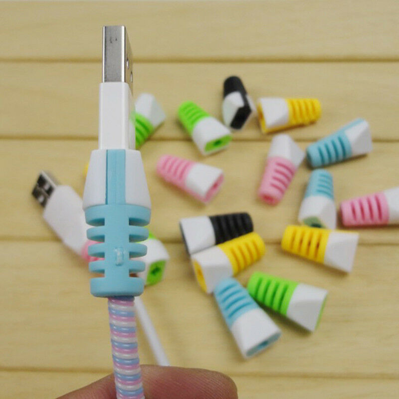 10pcs Charger Cable Saver Cover USB Charging Cord Protector for iPhoneSEX Td XC