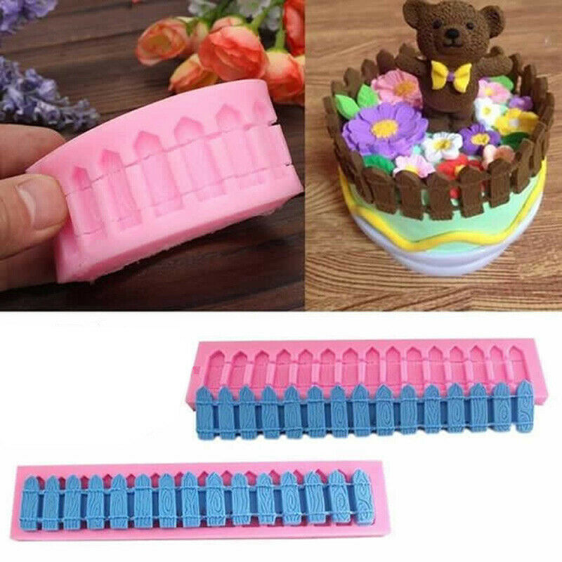 Silicone DIY Fence mold Cake Baking Tools chocolate fondant mold decoraYX.l8