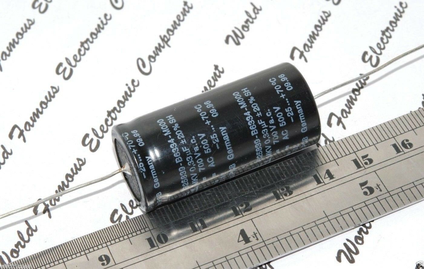 1pcs - SIEMENS MKV 0.33uF (0,33µF) 700V Axial Oil Capacitor - B25839-B6334-M