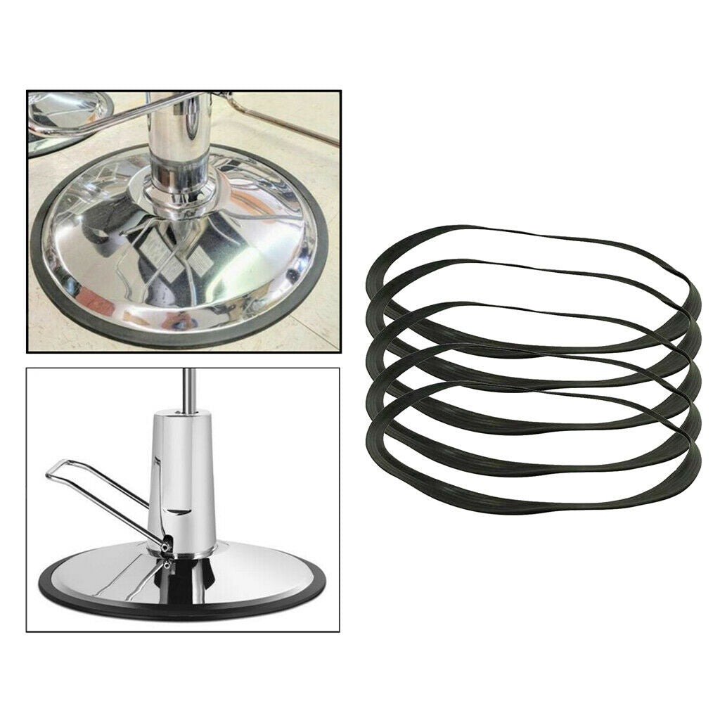 5 Pieces Barber Salon Chair Base Equipment Rubber Ring Gasket TRIM Protect