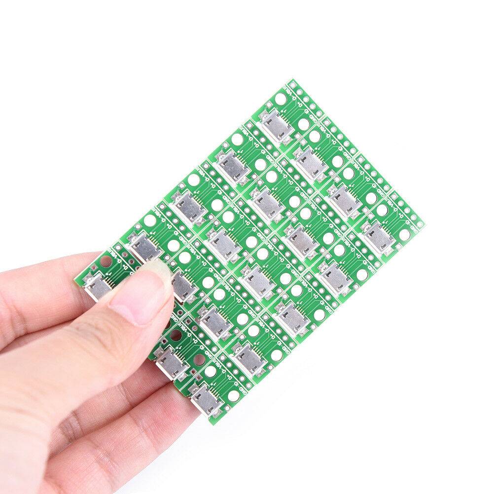 20x micro usb to DIP 2.54mm adapter connector module board panel female 5-pin Tt