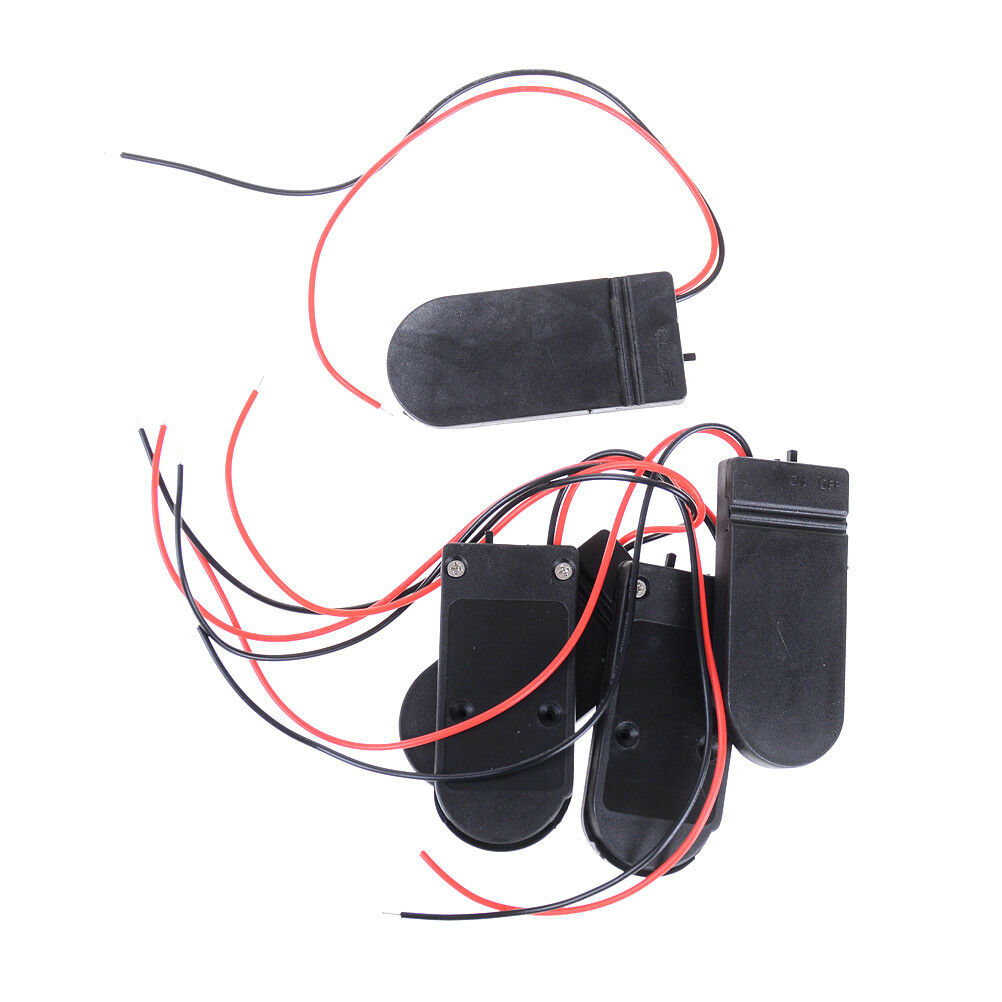 5x On-Off Switch CR2032 6V Button Coin Cell Battery Holder Wire Case Bo S.l8