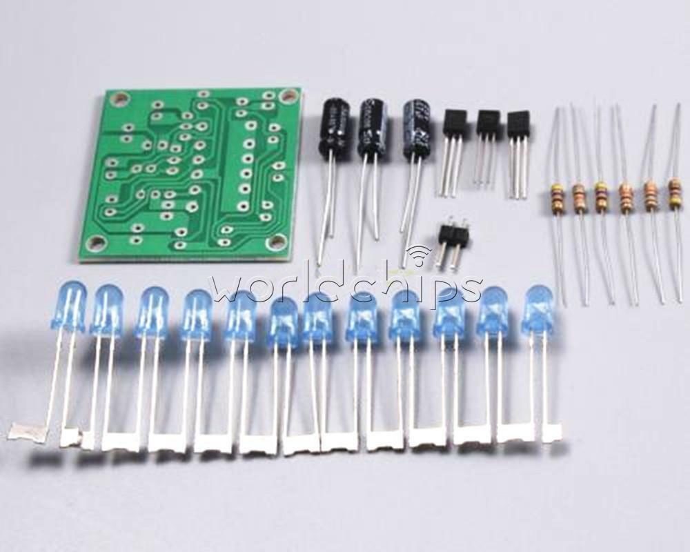 Blue  DIY Kit Circular Lamp Suite 12PCS LED Electronic Production Fun DIY