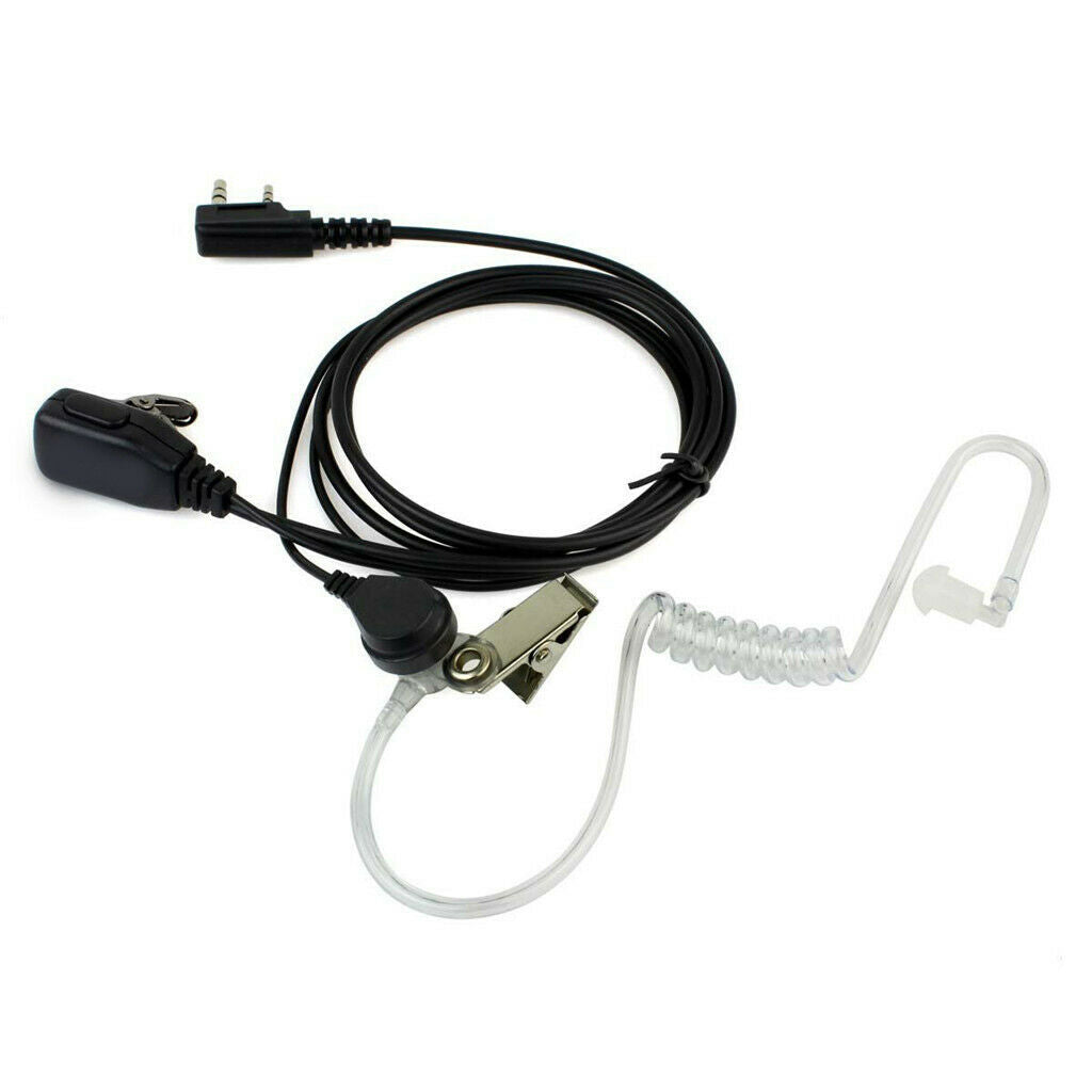 10X Covert Acoustic Tube Earpiece Headset Mic for HYT Puxing Wouxun Baofeng