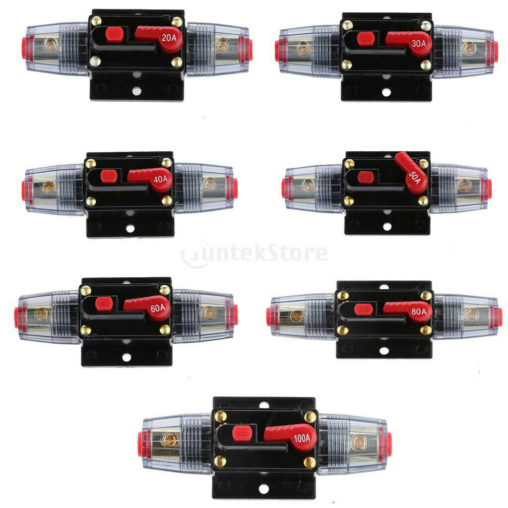 30A&20A Car Protection Stereo Switch Fuse  Inline Circuit Breaker New