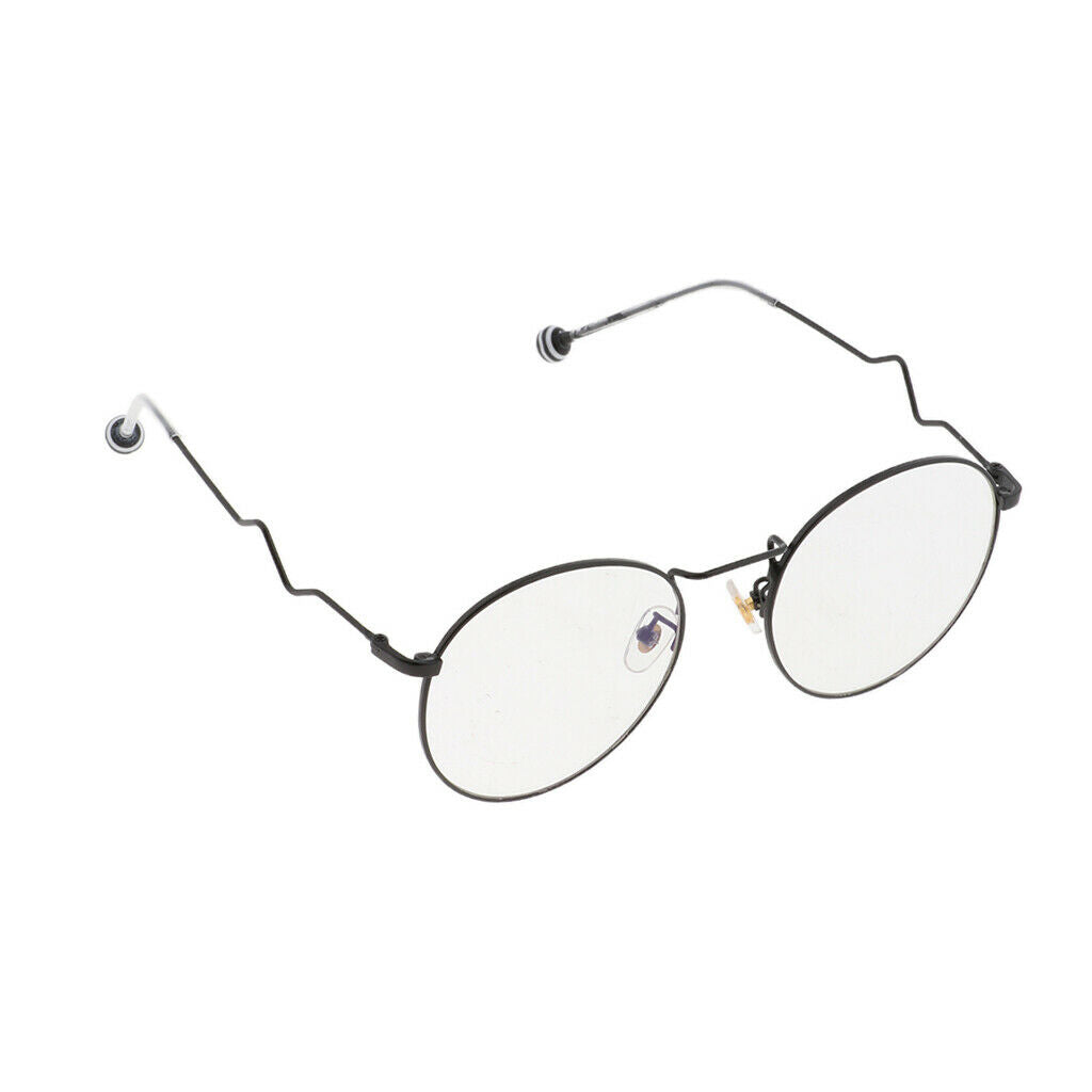 Women Girls Fashion Stainless Steel Glasses Eyewears Frame Black