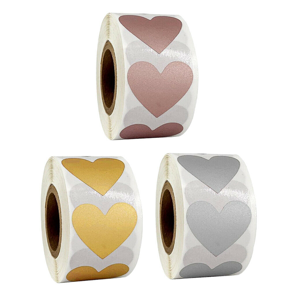 300Pcs/Roll Kraft Stickers Adhesive Labels for Gift Wrapping Decors Golden