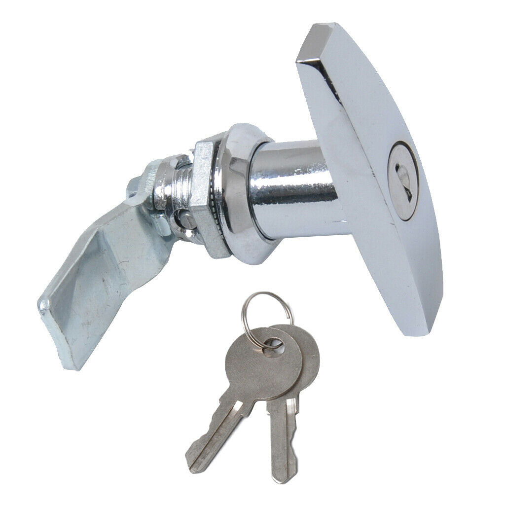Secure Garage Door Opener T Handle Lock with 2 Keys for Caravans RV