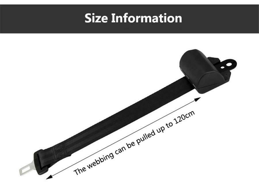 Universal Car 2 Point Flat Seat Belt 2 Set Safety Kit For Truck Bus School Bus