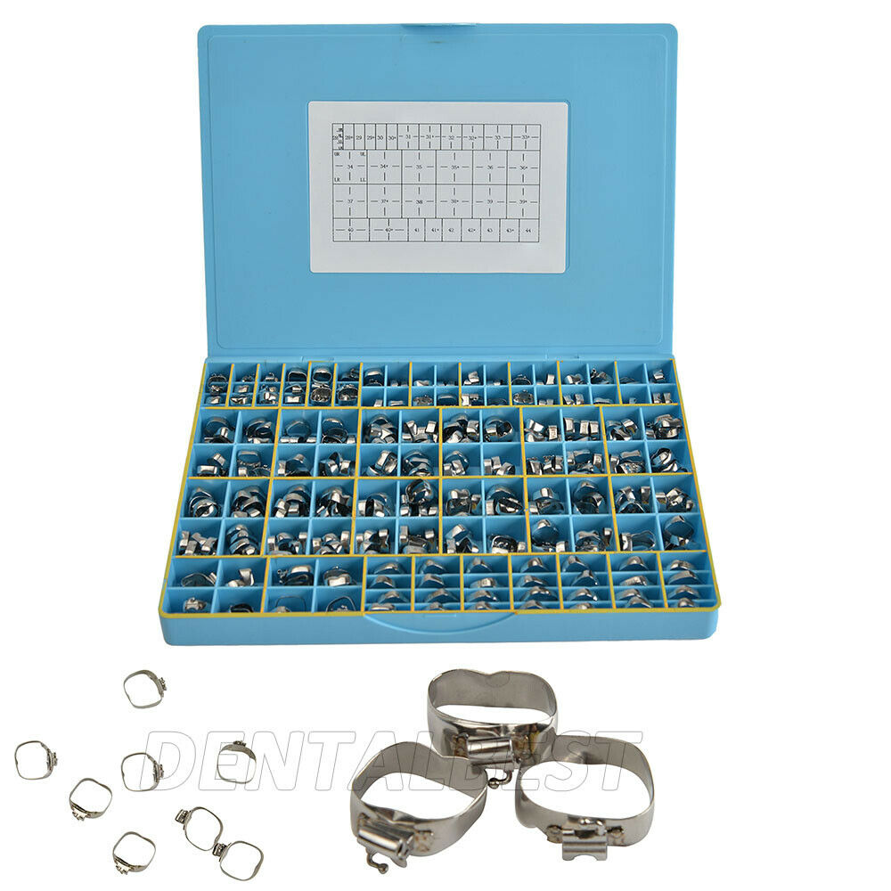 340pcs Dental Orthodontic 1st Molar Bands M Series Buccal Tube Roth 0.022" U2/L1