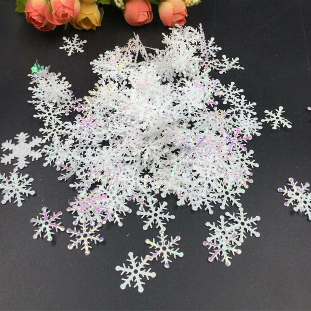 300Pcs/Pack DIY Snowflake Ornaments Christmas Holiday Party Home Decor Gi.l8