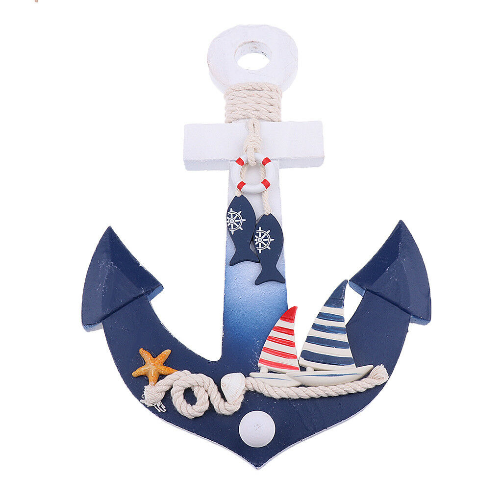 Nautical Anchor Wall Hanging Hook Ship Starfish Decor Coat Hat Mediterranean