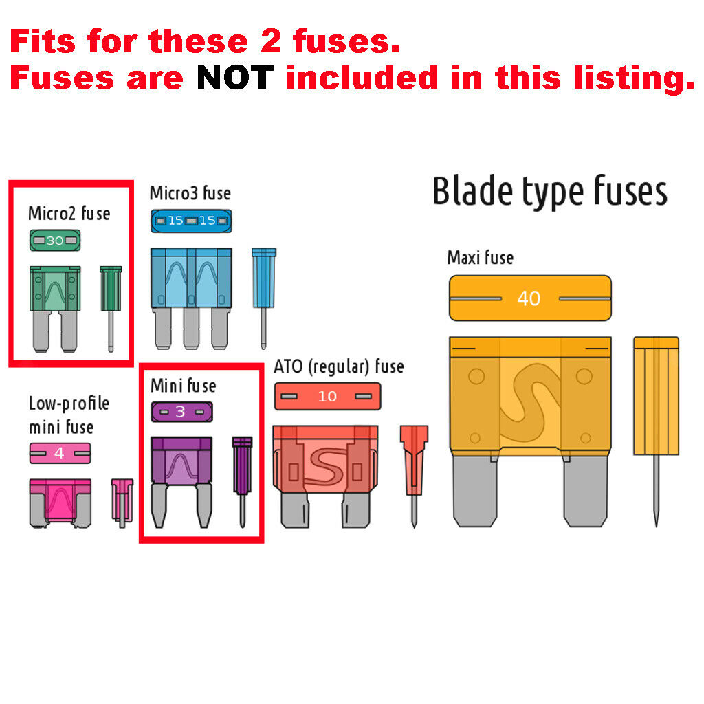 6-Way 32V Car Boat Blade Fuse Box Holder Panel for Mini Micro Fuses